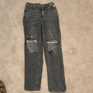 Distressed Gray Jeans